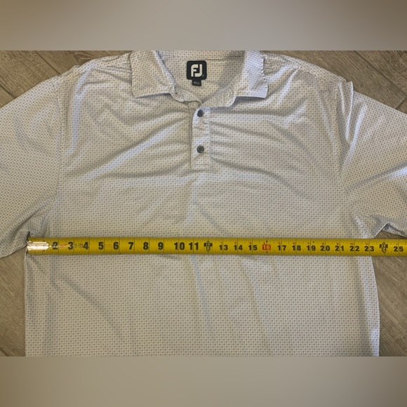 FootJoy Golf Polo Shirt Mens Large Geo Print Performance Short Sleeve Size Large - Picture 11 of 11